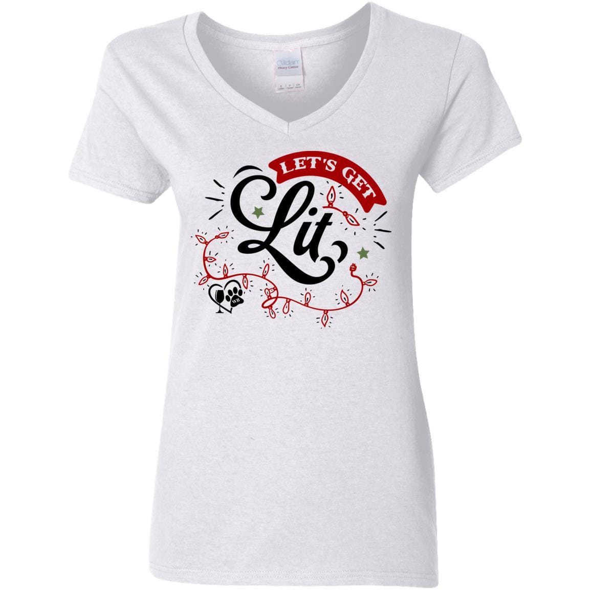 T-Shirts White / S WineyBitches.Co Ladies' 5.3 oz. V-Neck T-Shirt WineyBitchesCo