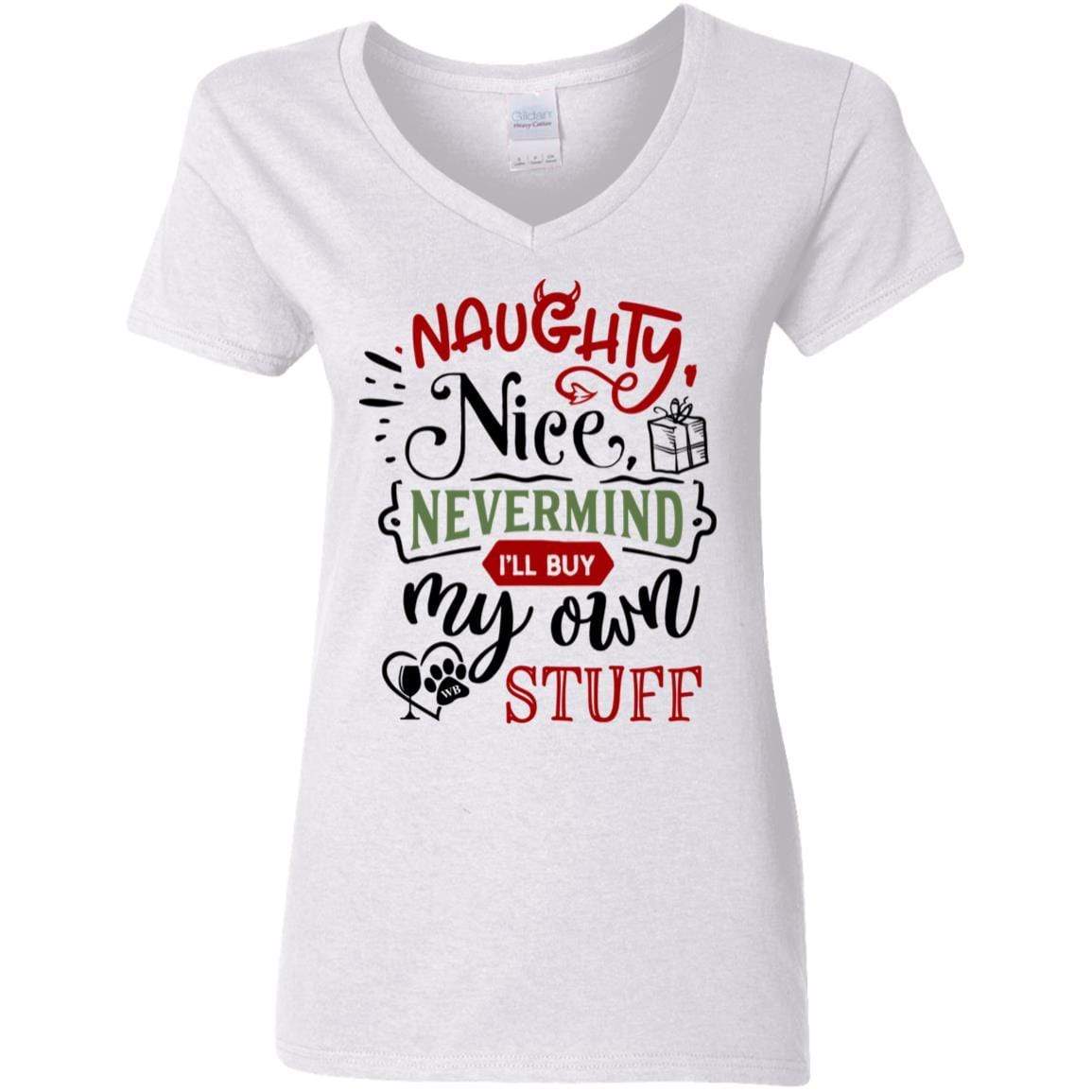 T-Shirts White / S WineyBitches.Co Ladies' 5.3 oz. V-Neck T-Shirt WineyBitchesCo