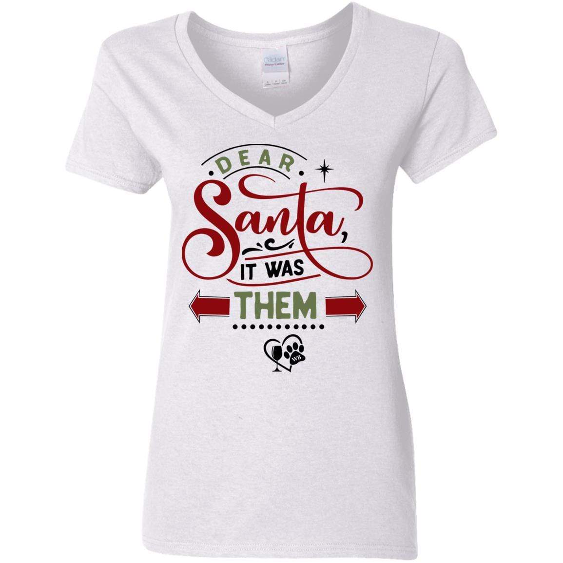 T-Shirts White / S WineyBitches.Co Ladies' 5.3 oz. V-Neck T-Shirt WineyBitchesCo