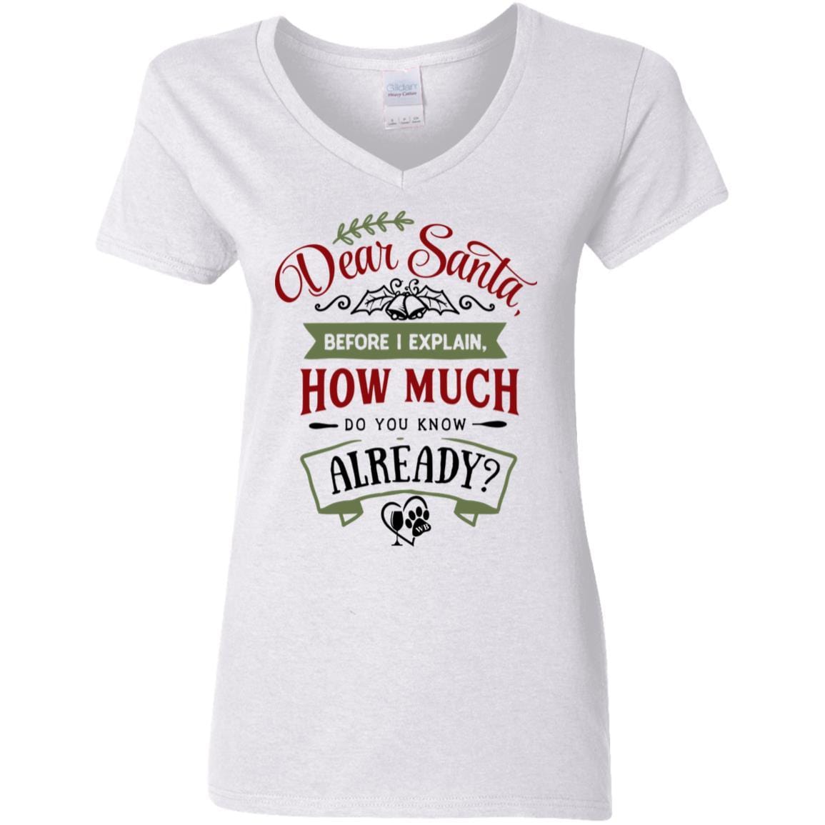 T-Shirts White / S WineyBitches.Co Ladies' 5.3 oz. V-Neck T-Shirt WineyBitchesCo
