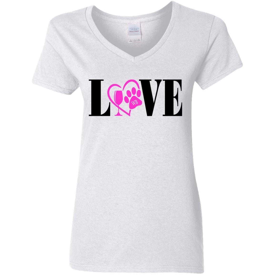 T-Shirts White / S WineyBitches.co Ladies' 5.3 oz. V-Neck T-Shirt WineyBitchesCo