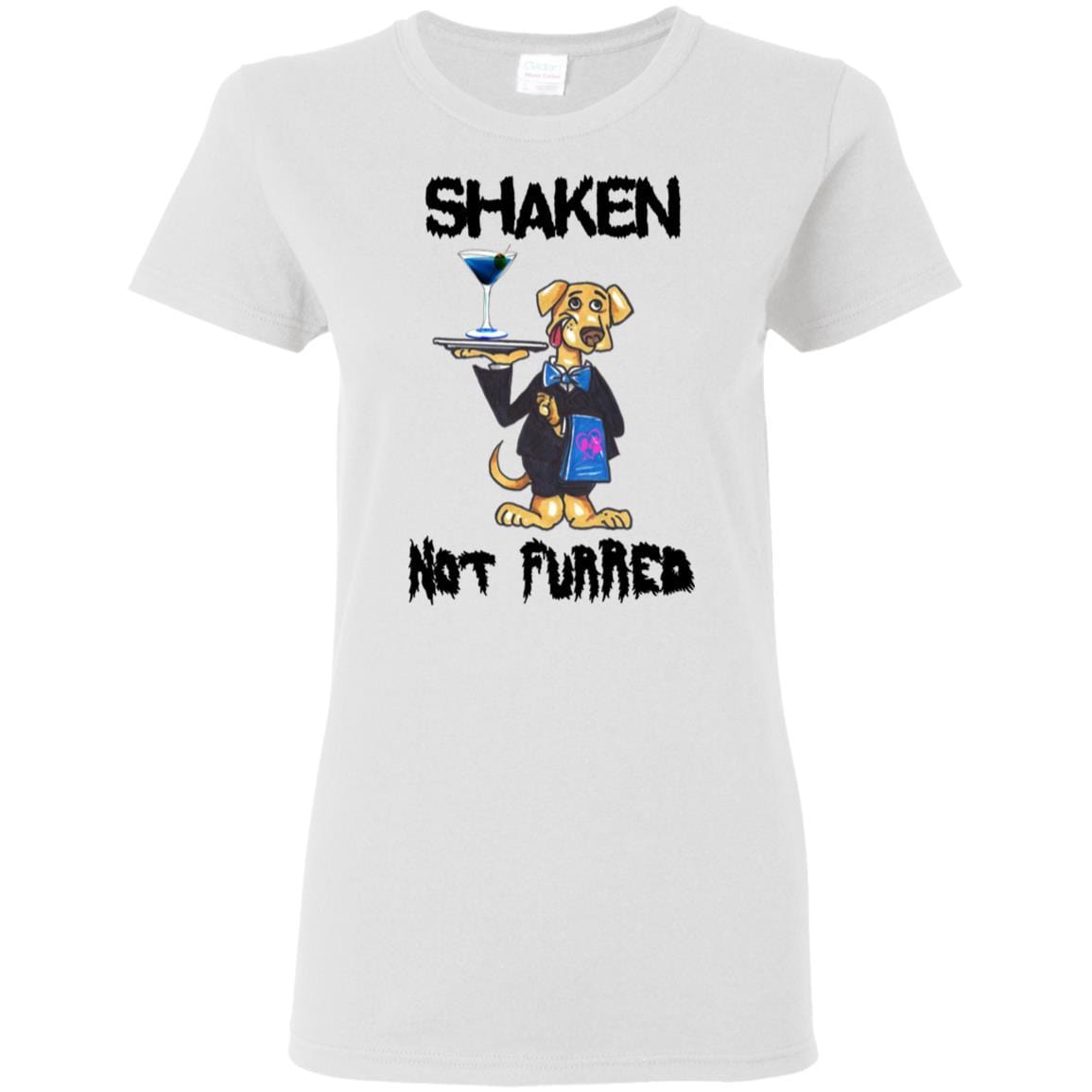 T-Shirts White / S WineyBitches.Co "Shaken Not Furred" Ladies' 5.3 oz. T-Shirt WineyBitchesCo