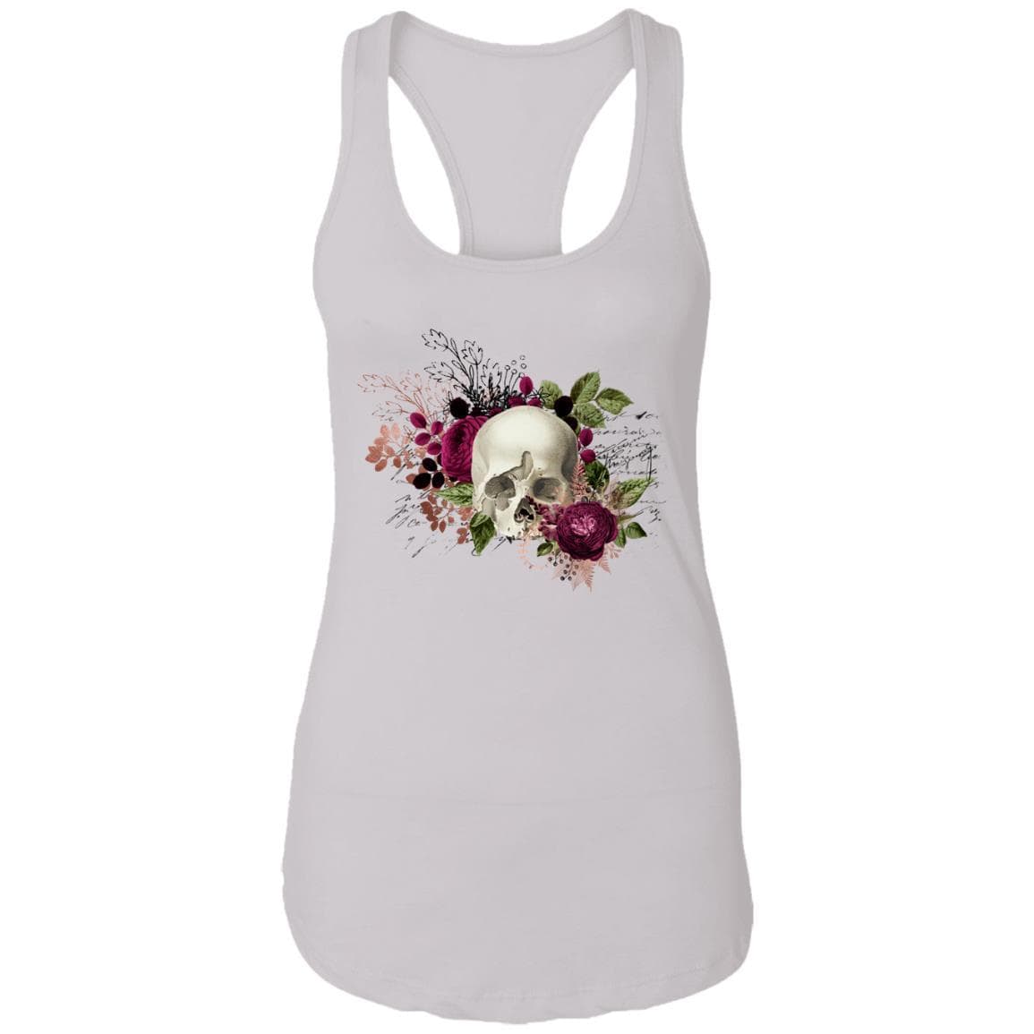 T-Shirts White / X-Small Winey Bitches Co Skull Design #6 Ladies Ideal Racerback Tank WineyBitchesCo