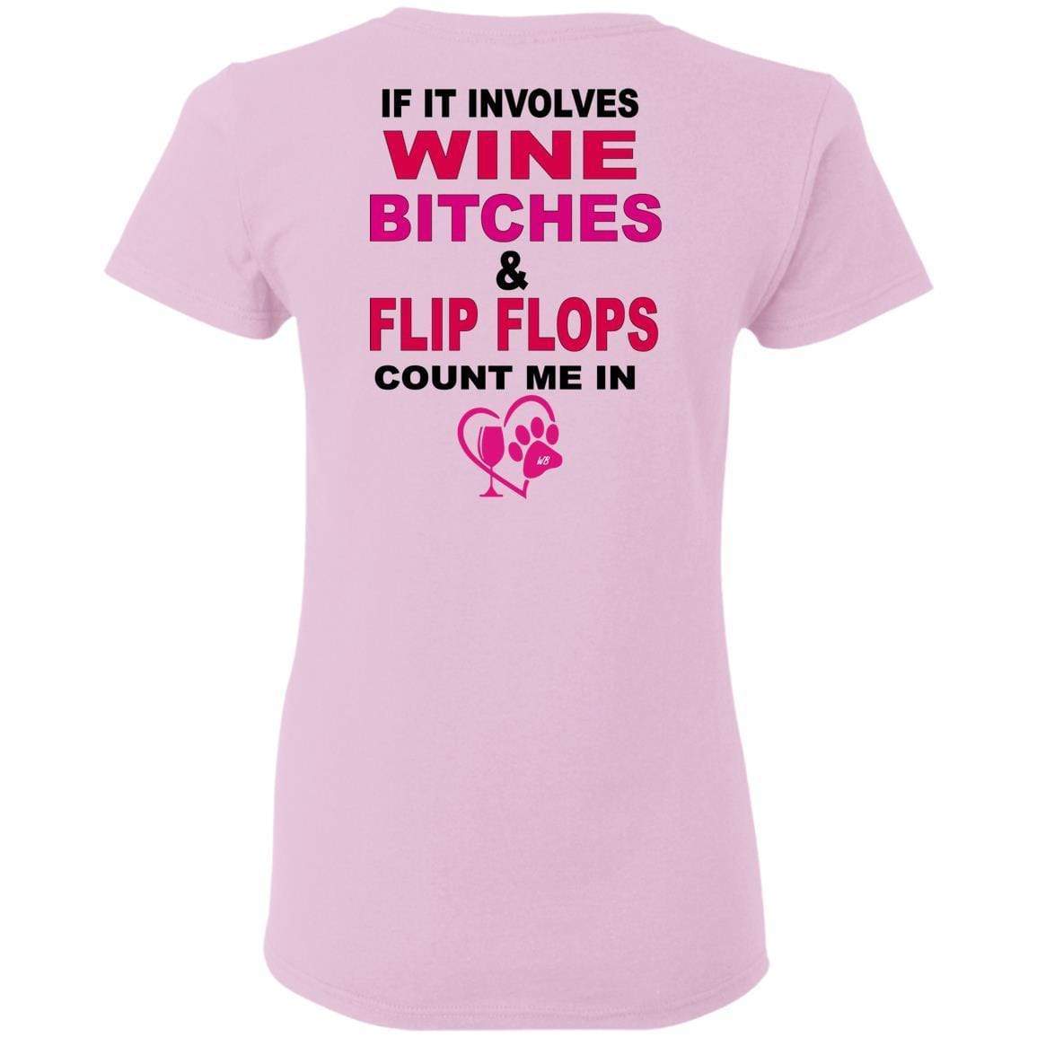 T-Shirts WineyBitches.co Hilariously Funny "Count Me In" Ladies T-Shirt for Wine & Dog Lovers WineyBitchesCo