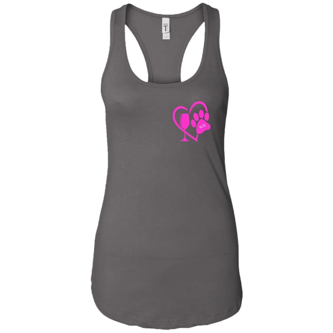 Tank Top Dark Grey / X-Small WineyBitches.co "K9 Confetti" Ideal Racerback Tank Duel Printed. Ladies Ideal Racerback Tank WineyBitchesCo