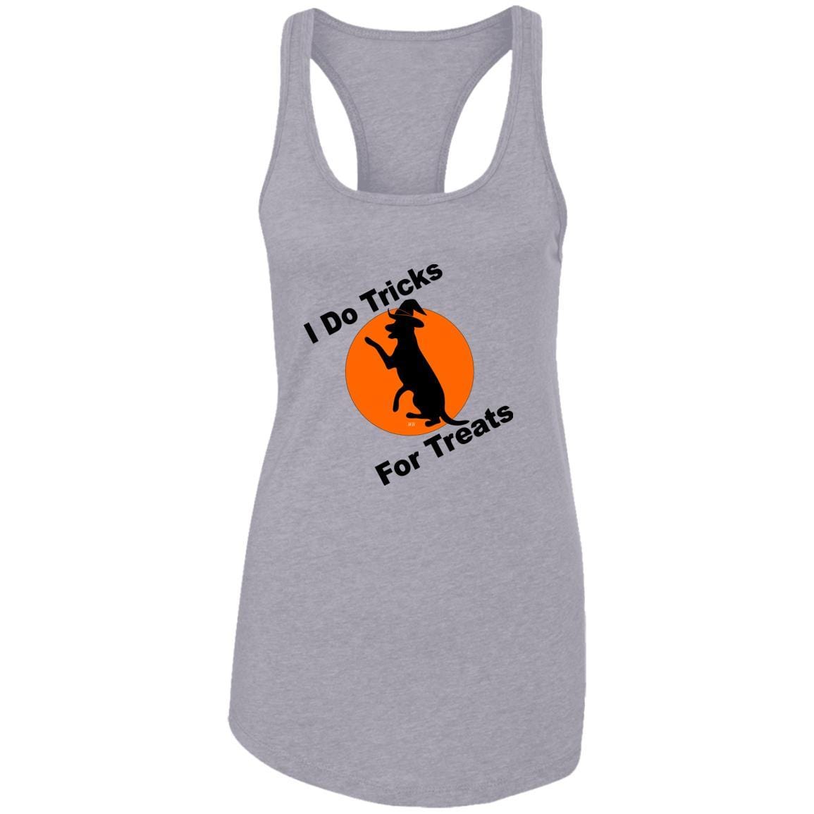 Tank Top Heather Grey / X-Small WineyBitches.Co "I Do Tricks For Treats" Dog-Ladies Ideal Racerback Tank WineyBitchesCo