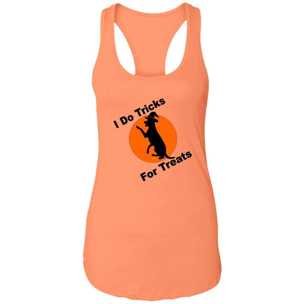 Tank Top Light Orange / X-Small WineyBitches.Co "I Do Tricks For Treats" Dog-Ladies Ideal Racerback Tank WineyBitchesCo