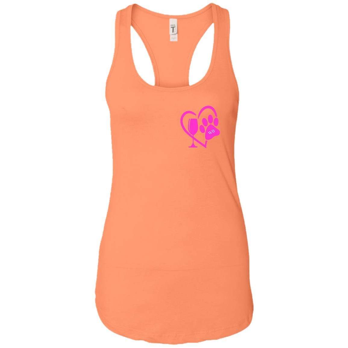 Tank Top Light Orange / X-Small WineyBitches.co "K9 Confetti" Ideal Racerback Tank Duel Printed. Ladies Ideal Racerback Tank WineyBitchesCo