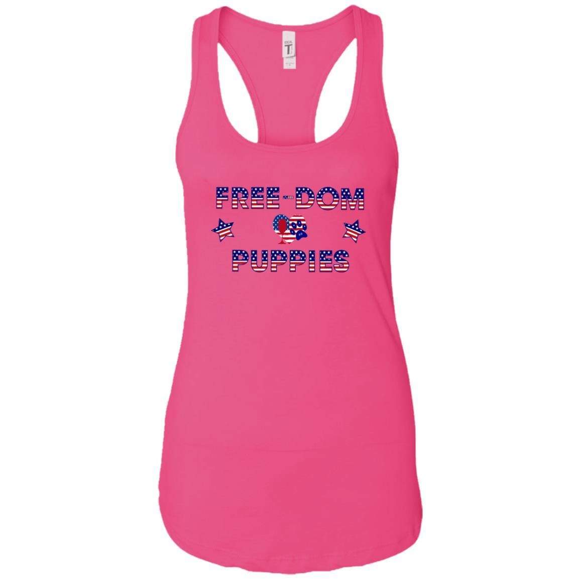 Tank Top Raspberry / X-Small WineyBitches.Co Free-Dom Puppies Ladies Ideal Racerback Tank WineyBitchesCo