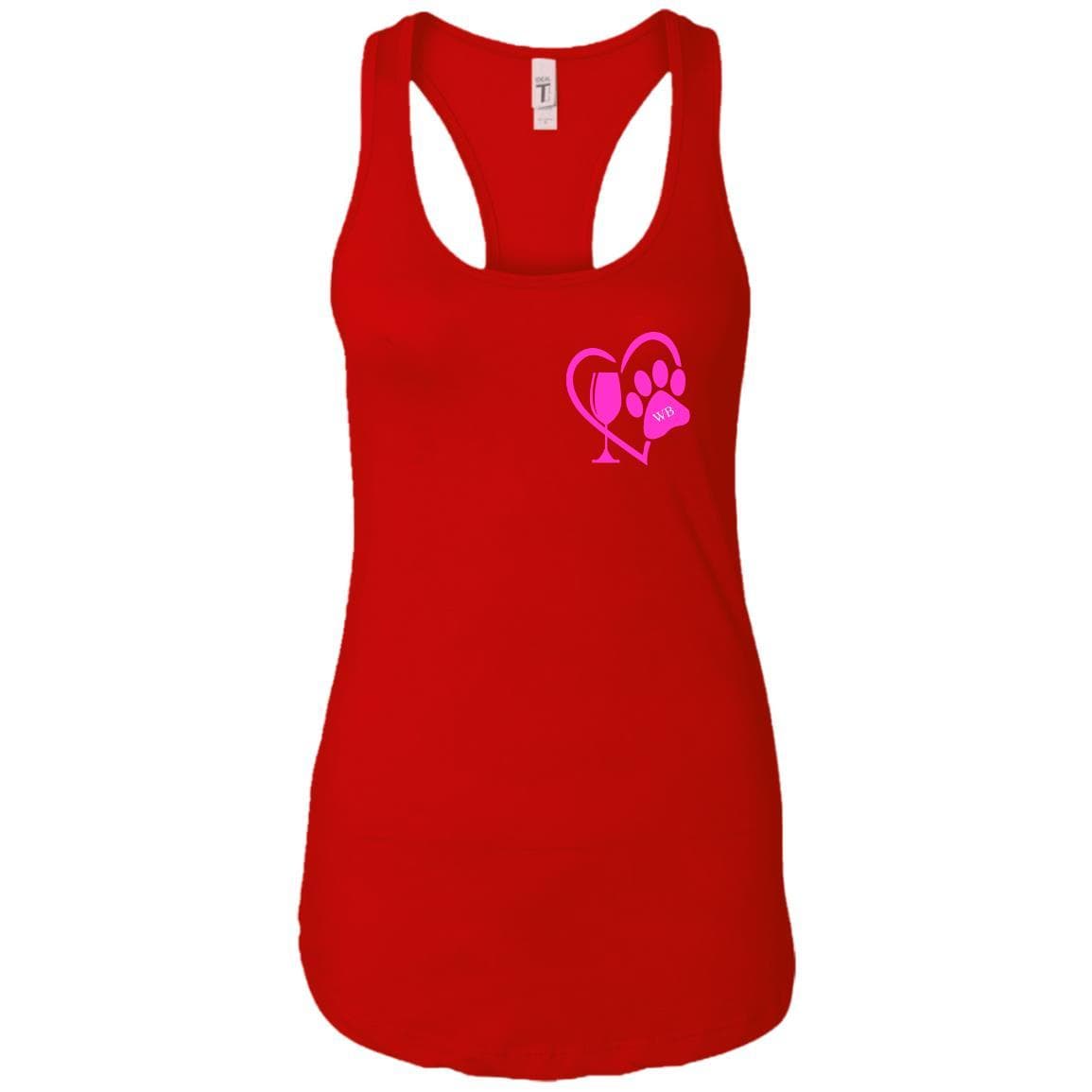 Tank Top Red / X-Small WineyBitches.co "K9 Confetti" Ideal Racerback Tank Duel Printed. Ladies Ideal Racerback Tank WineyBitchesCo