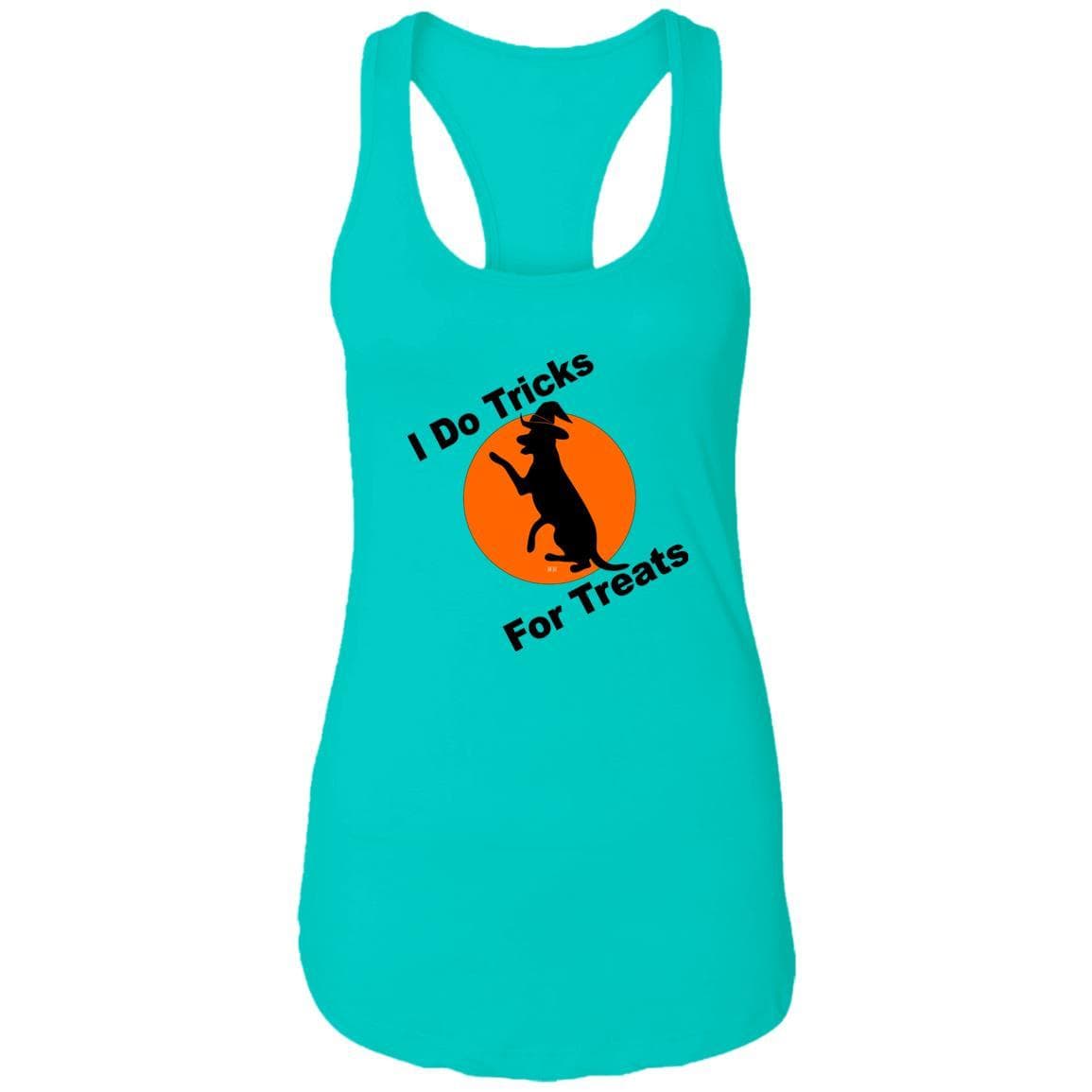 Tank Top Tahiti Blue / X-Small WineyBitches.Co "I Do Tricks For Treats" Dog-Ladies Ideal Racerback Tank WineyBitchesCo
