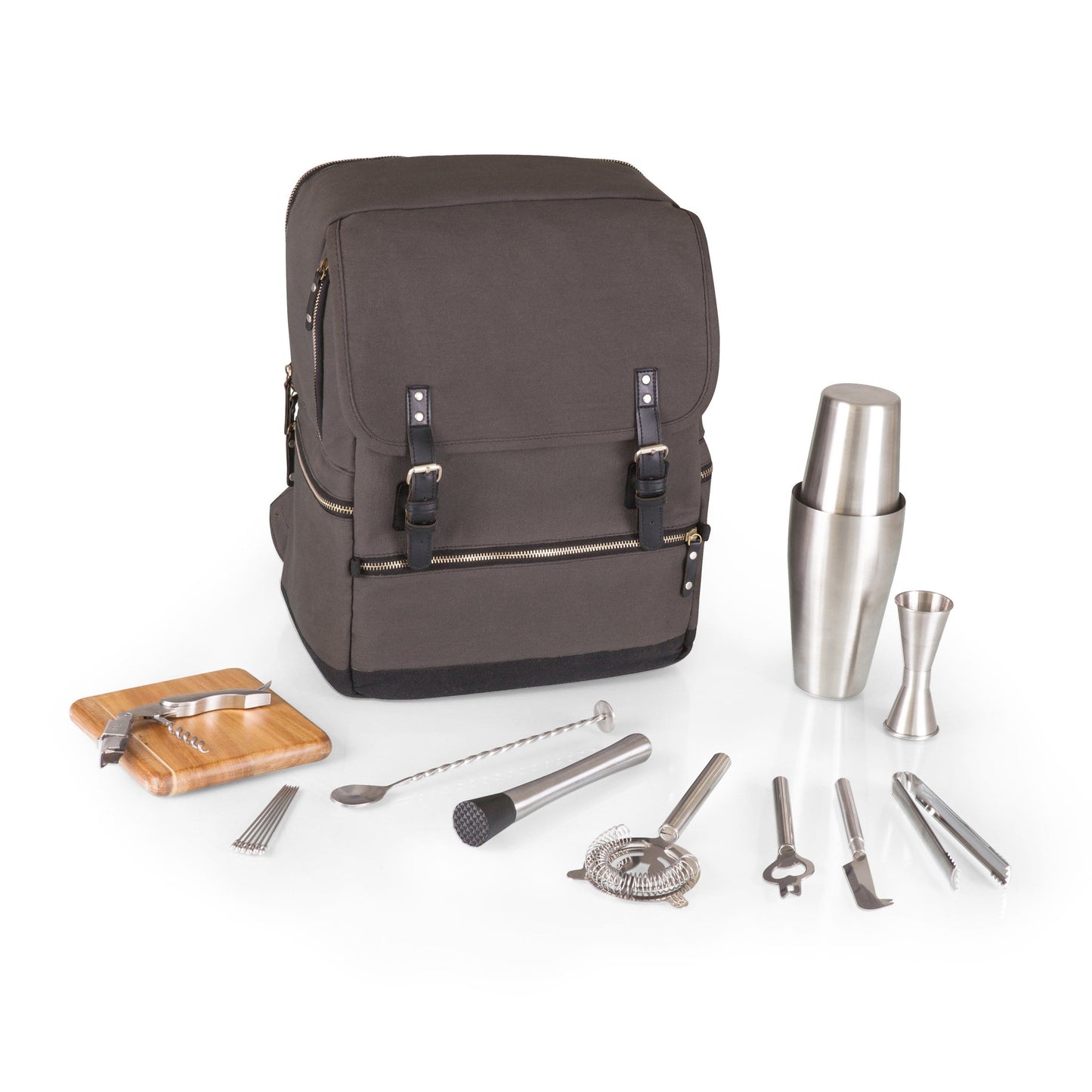 WineyBitches.co PORTABLE BAR-BACKPACK – GREY/BLACK - WineyBitches.Co - Winey Bitches