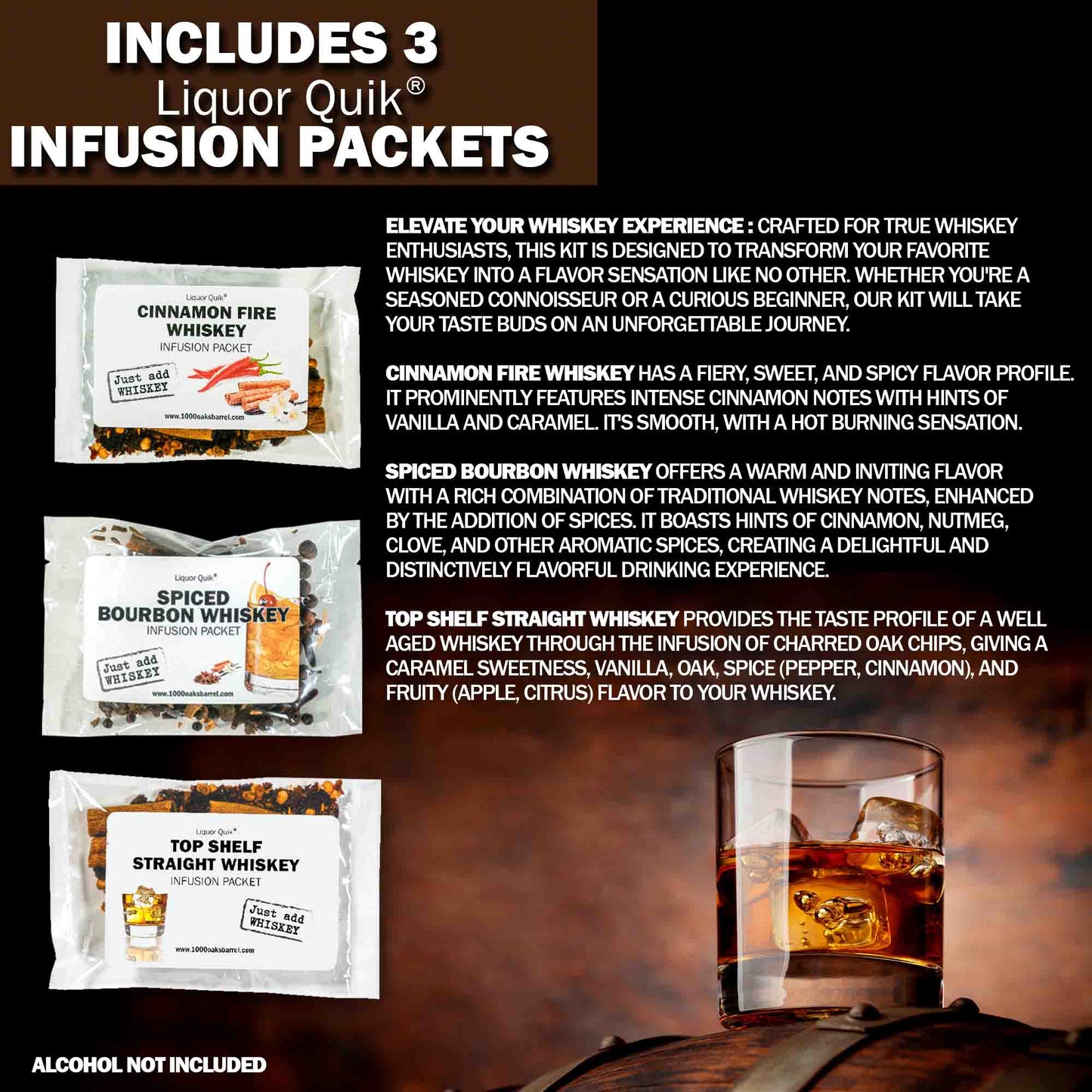 Liquor Quik~ Whiskey Infusion Kit