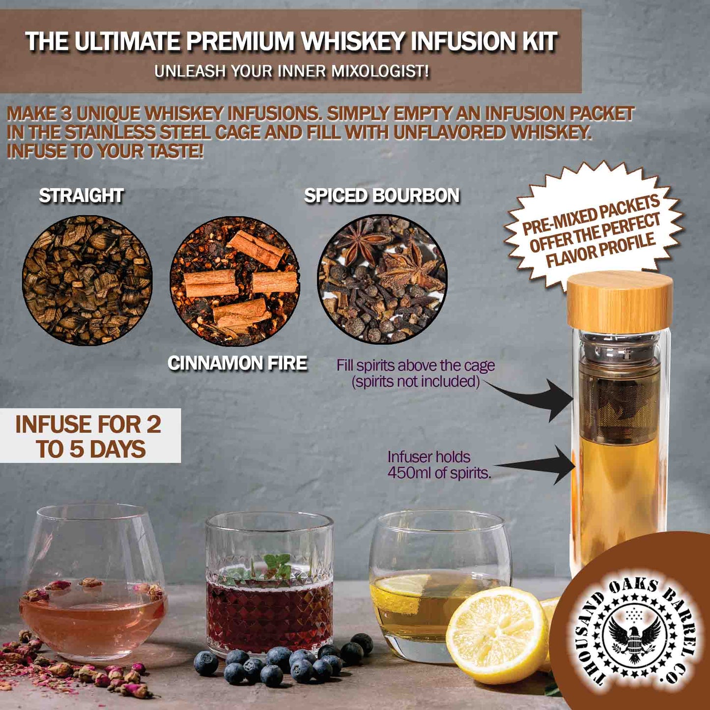 Liquor Quik~ Whiskey Infusion Kit