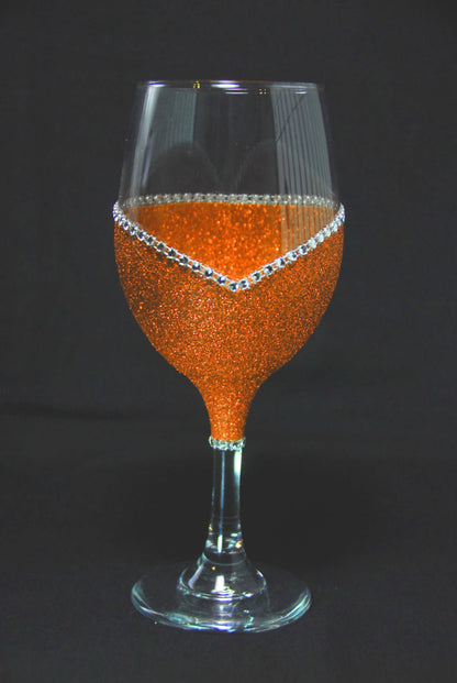 Military-Air Force Bling Stem or Stemless Wine Glasses-Choose your color