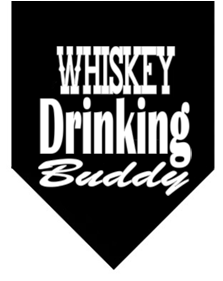 Winey Bitches Co Whiskey Drinking Buddy Doggie Bandana