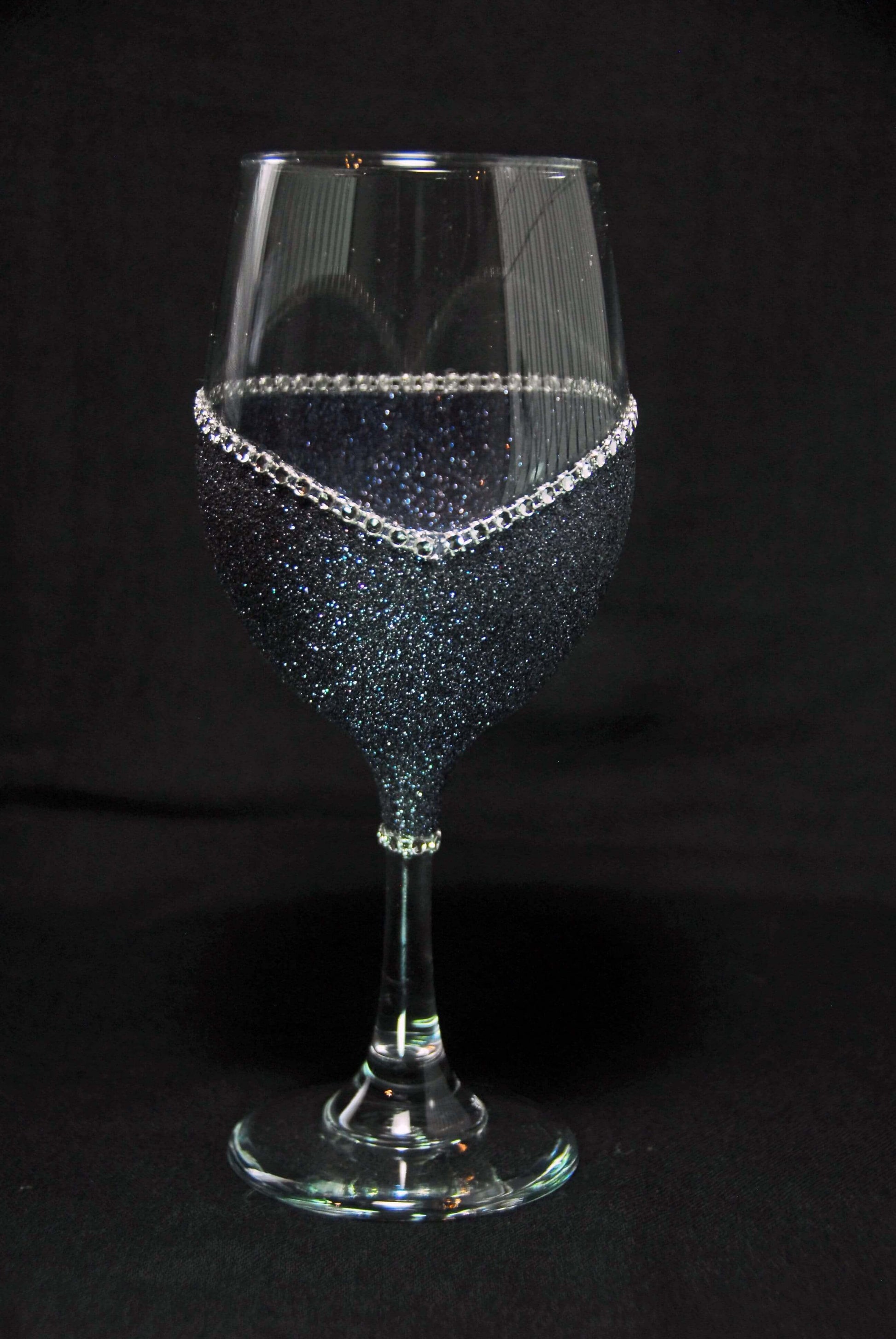 Classy with A Bitchy Side Bling Stem or Stemless Wine Glasses-Choose your color-Just Sayin' - Winey Bitches - Wine- Women- K9's