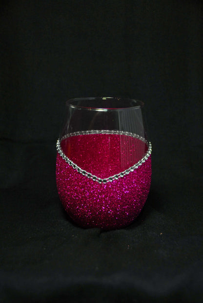 Classy with A Bitchy Side Bling Stem or Stemless Wine Glasses-Choose your color-Just Sayin' - Winey Bitches - Wine- Women- K9's