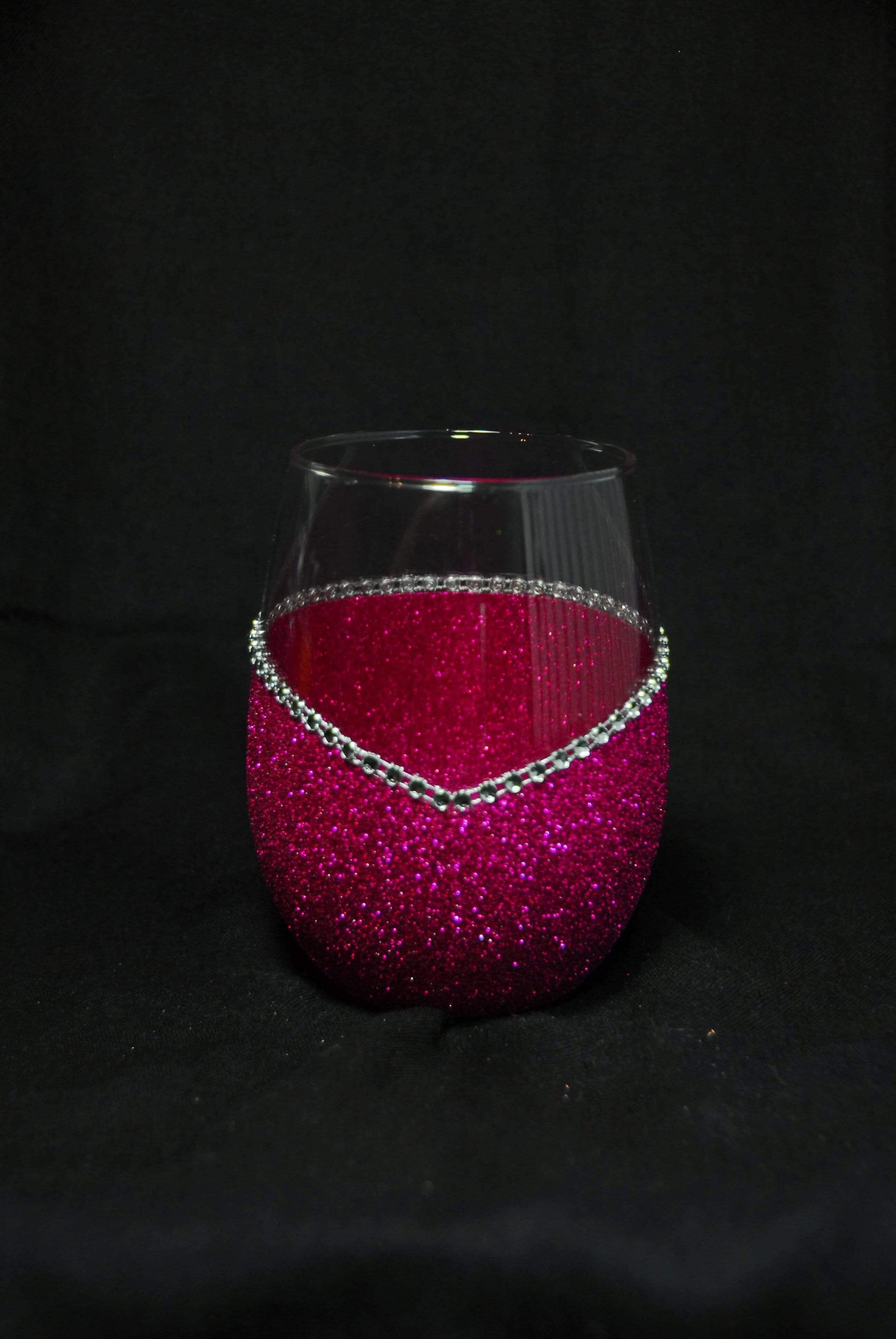 Bitches to Witches Training Camp Bling Stem or Stemless Wine Glasses-Choose your color - Winey Bitches - Wine- Women- K9's