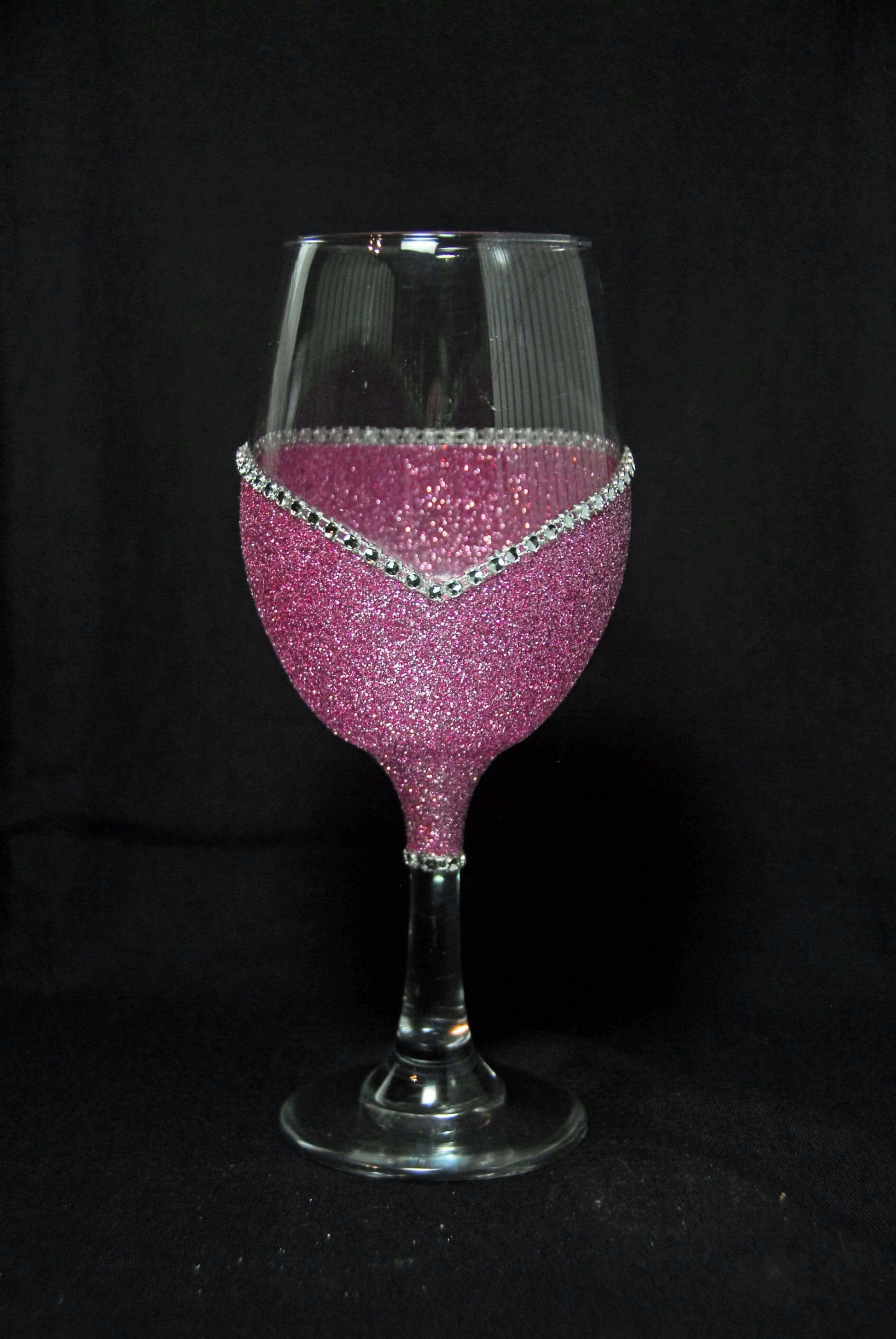 Classy with A Bitchy Side Bling Stem or Stemless Wine Glasses-Choose your color-Just Sayin' - Winey Bitches - Wine- Women- K9's