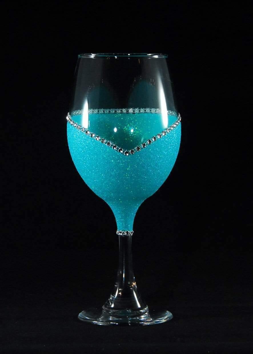 Funny "100% Bitch" Saying- Bling Stem or Stemless Wine Glasses-Choose your color - Winey Bitches - Wine- Women- K9's