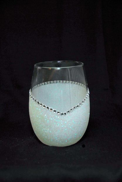 Drinkware White / Stemless Winey Bitches Co Drink Drank Drunk Bling Stem or Stemless Wine Glasses-Choose your color WineyBitchesCo