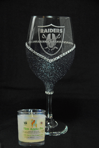 LV Raiders "Bling" V Style Convertible Candle Glass Set-Choose your color. - Winey Bitches - Wine- Women- K9's