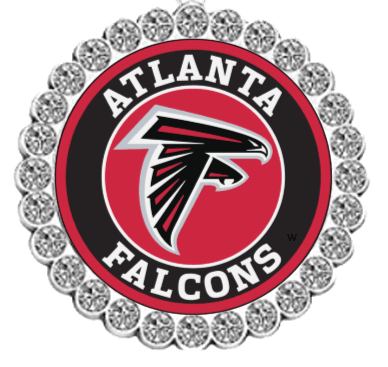 NFL Rhinestone Circle Tipsy Sip glass charms-Choose Your Team - Winey Bitches - Wine- Women- K9's