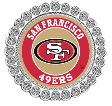 NFL Rhinestone Circle Tipsy Sip glass charms-Choose Your Team - Winey Bitches - Wine- Women- K9's