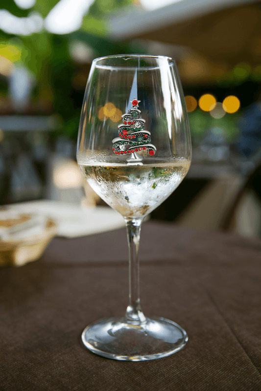 Winey Bitches Co Christmas Tree Swish Tipsy Sips! "Magnetic Bling for your Wine Glass"