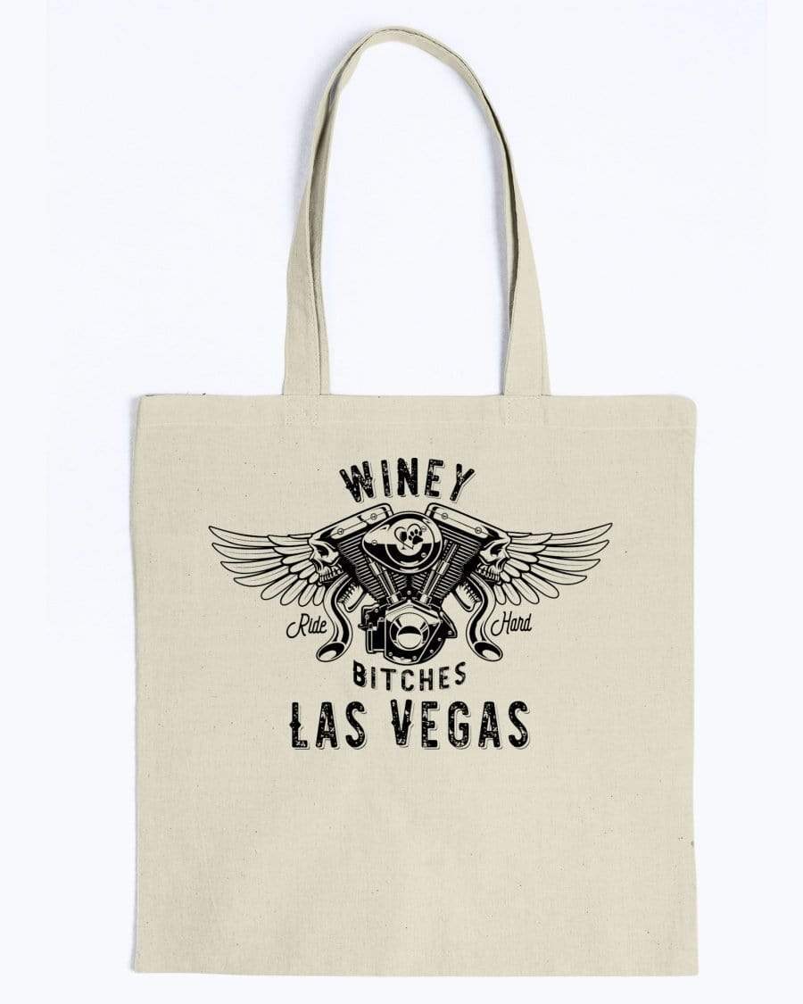 Accessories Natural / M Winey Bitches Co "Ride Hard Las Vegas" Canvas Tote WineyBitchesCo