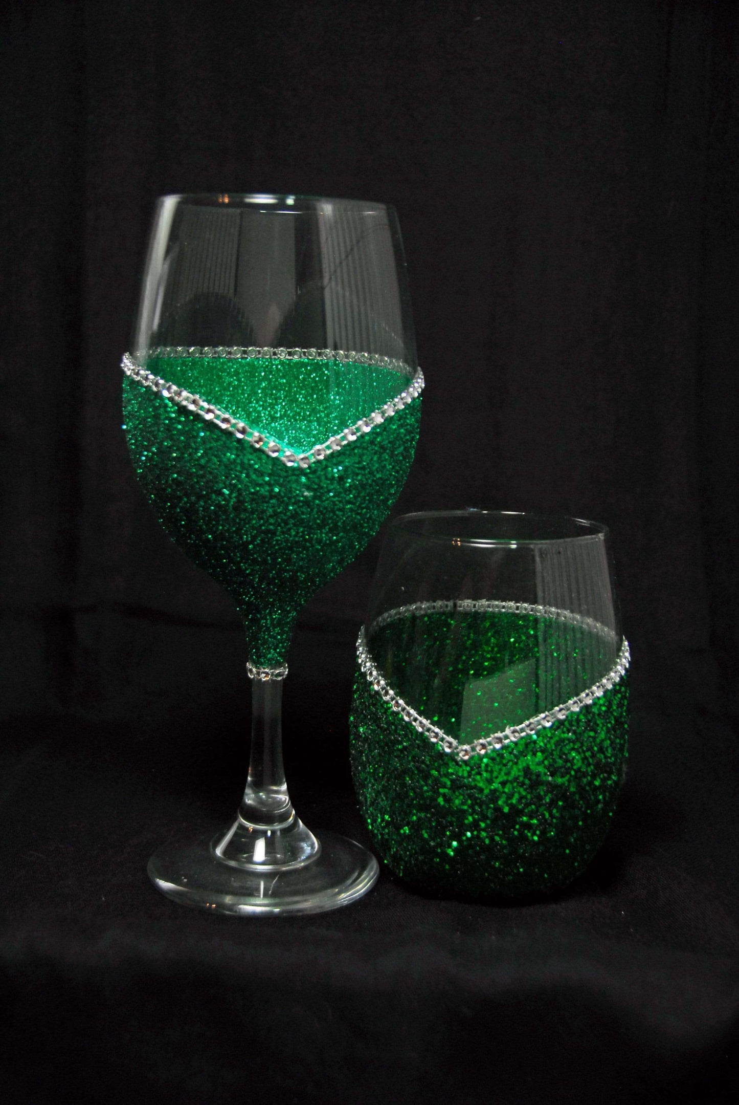 Barware Green / Stem Winey Bitches Co ""Nice With A Hint Of Naughty" Holiday Drinkware-Choose your color WineyBitchesCo