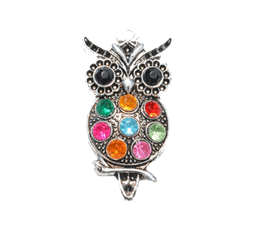 Barware Multi Colored Bling Owl Winey Bitches Co Rhinestone Owl- Tipsy Sips (Magnetic bling charm for Drinkware) WineyBitchesCo