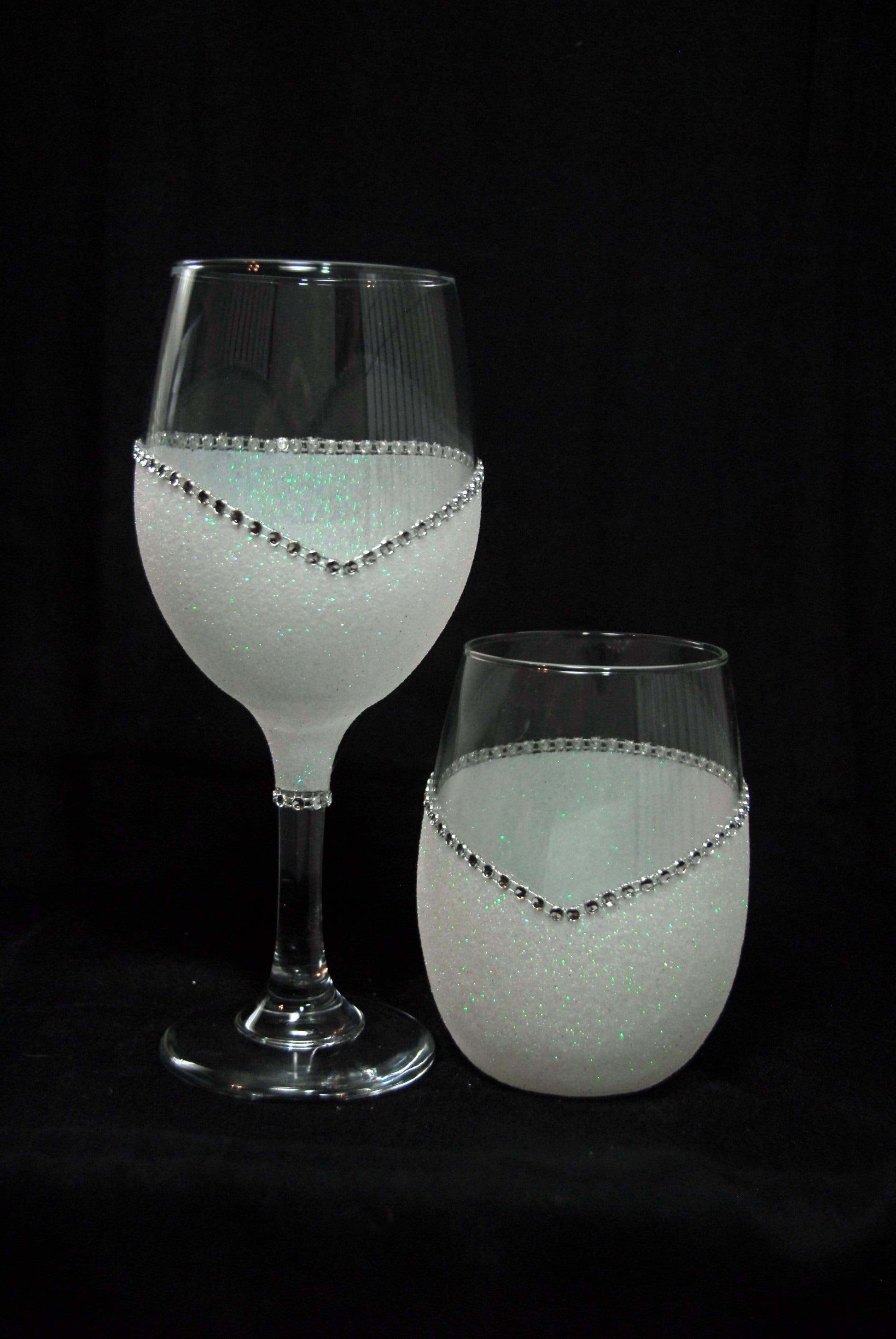 Barware White / Stem Winey Bitches Co ""Nice With A Hint Of Naughty" Holiday Drinkware-Choose your color WineyBitchesCo