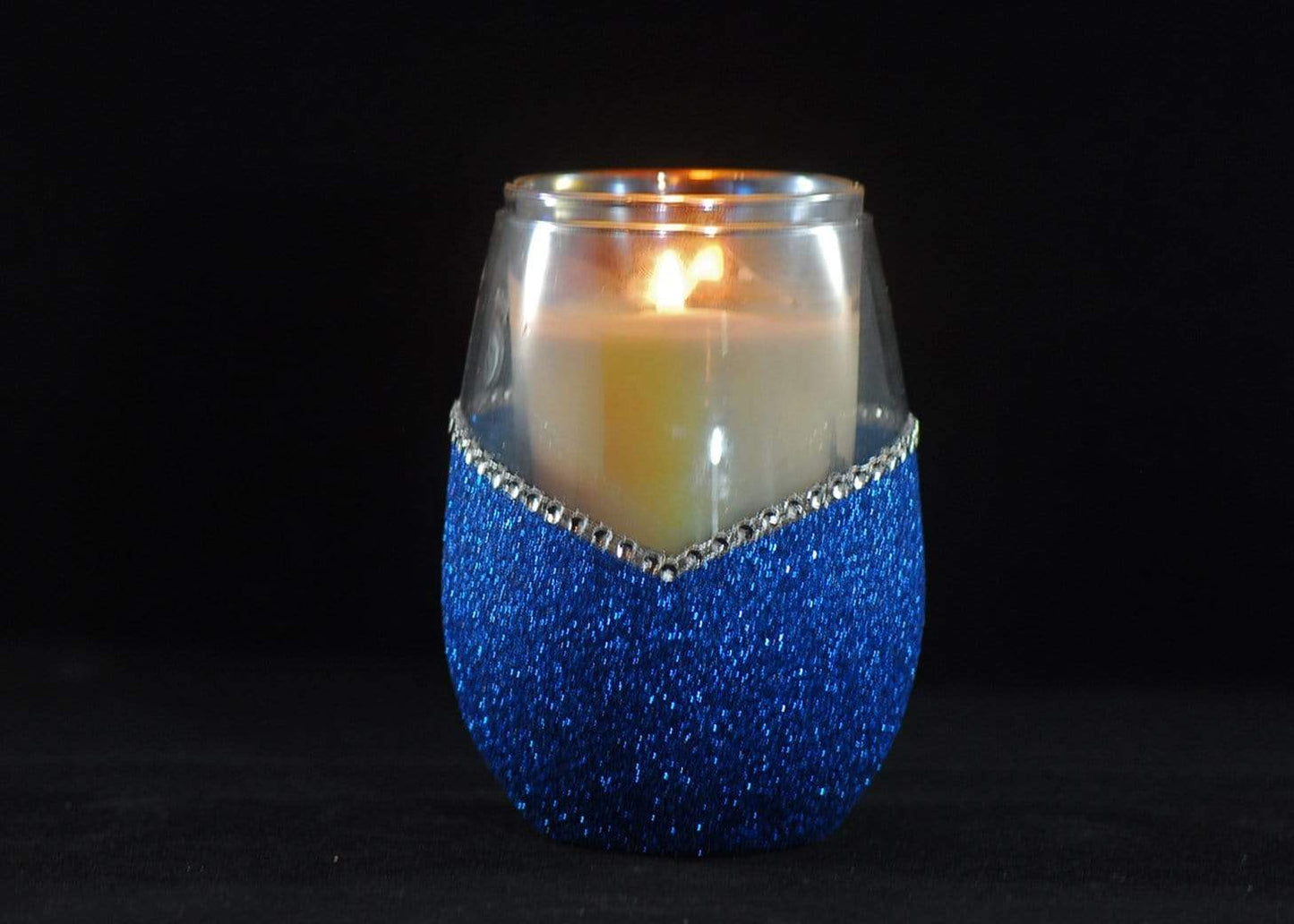 Candles Winey Bitches Co Bling Stemless Candle Set-Choose your glass color WineyBitchesCo