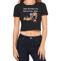 Crop Top XS/S / Black WineyBitches.co "Hope Your Day Is As Nice As Your...Butt" Wht Lettering-Crop Top WineyBitchesCo