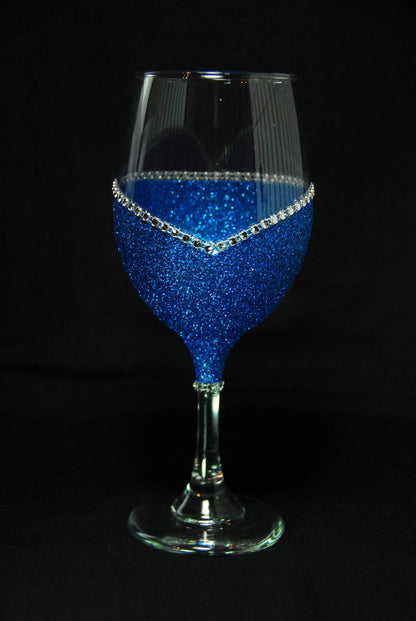 Funny "Social Bitch" Saying- Bling Stem or Stemless Wine Glasses-Choose your color - Winey Bitches - Wine- Women- K9's