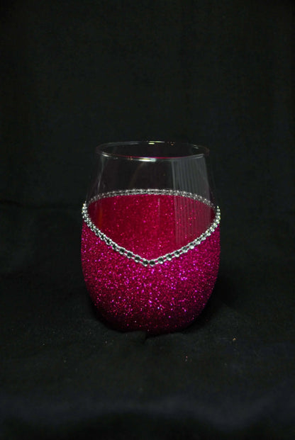 Happy Single Awareness Day " Anti Valentines Day Wine Glass- Choose your color, Stem or Stemless - Winey Bitches - Wine- Women- K9's