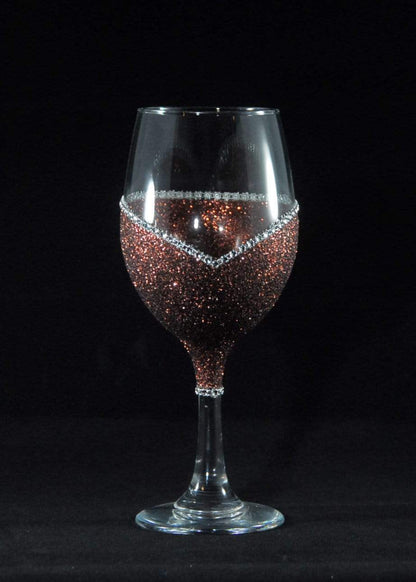 Drinkware Mocha- New Color / Stem Cleveland Indians Bling Stem or Stemless Wine Glasses-Choose your color WineyBitchesCo