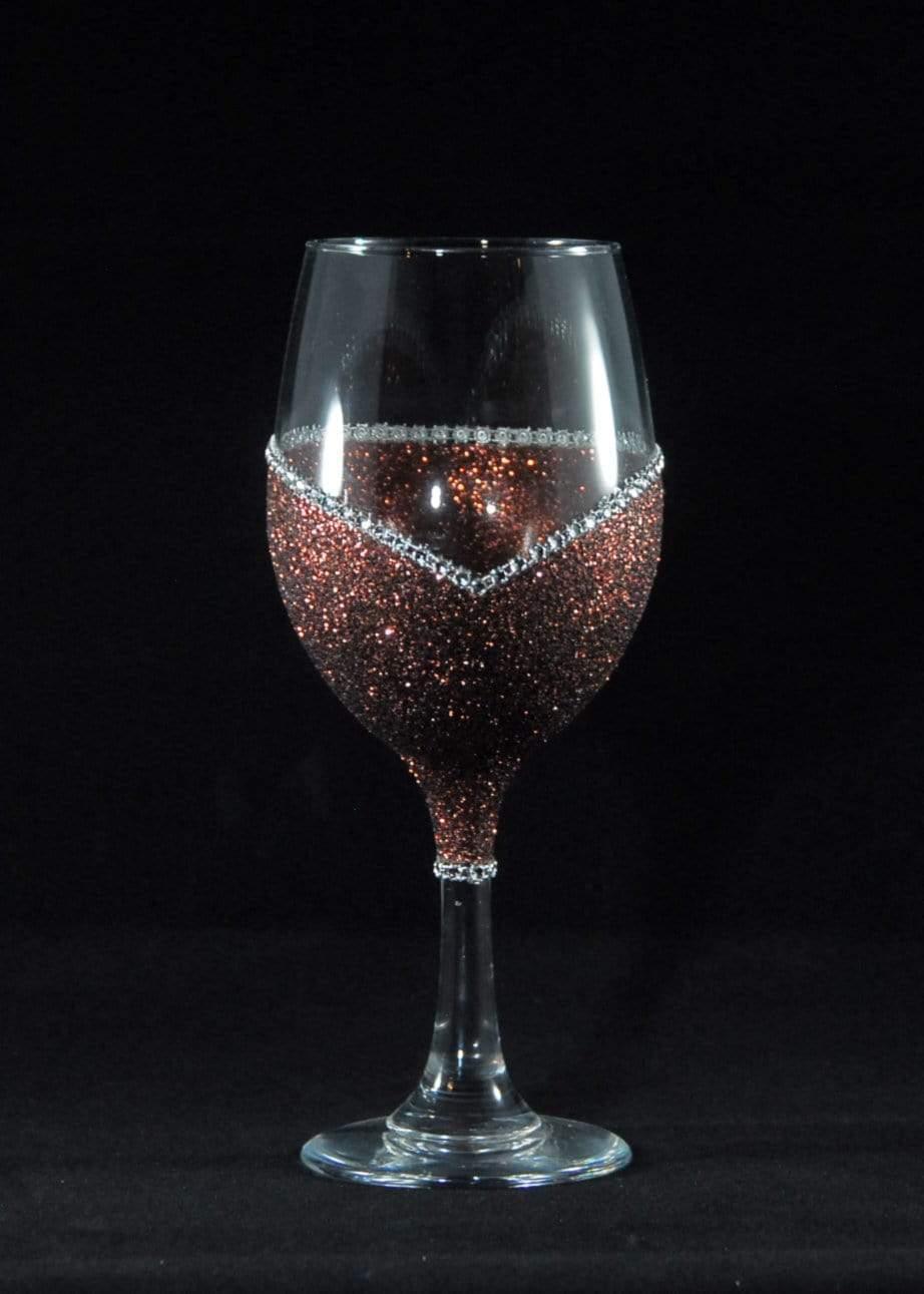 Funny "Crazy Bitch" Saying- Bling Stem or Stemless Wine Glasses-Choose your color - Winey Bitches - Wine- Women- K9's