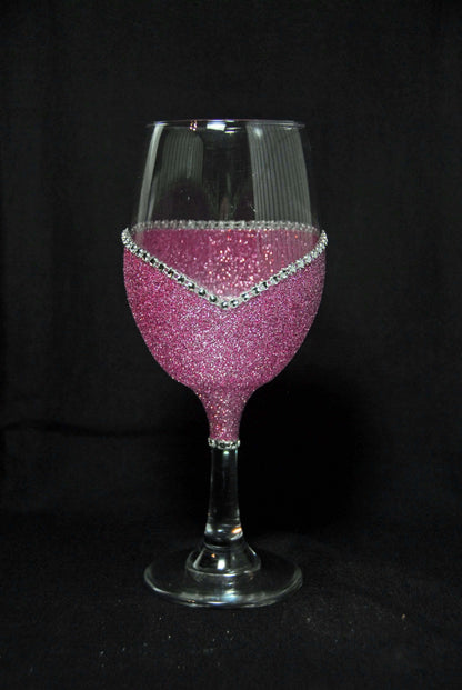 Funny "Classy Bitch" Saying- Bling Stem or Stemless Wine Glasses-Choose your color - Winey Bitches - Wine- Women- K9's