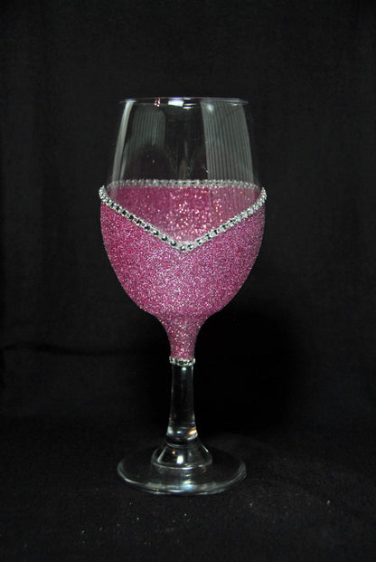 Funny "Winey Bitch" Saying- Bling Stem or Stemless Wine Glasses-Choose your color - Winey Bitches - Wine- Women- K9's