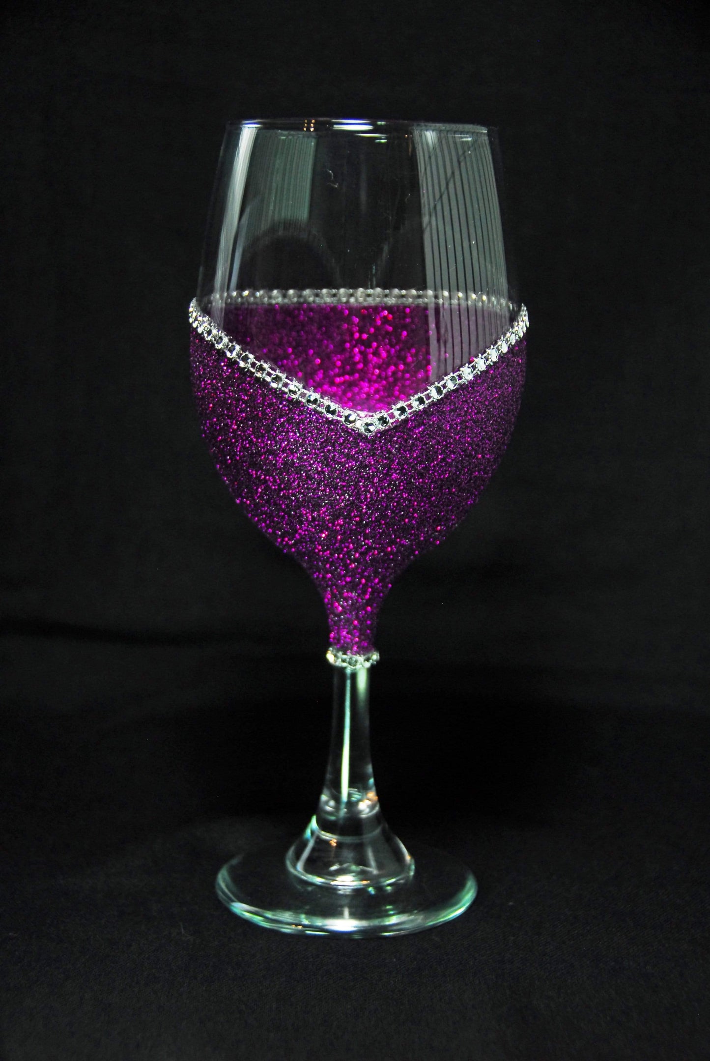 Funny "Wicked Bitch" Saying- Bling Stem or Stemless Wine Glasses-Choose your color - Winey Bitches - Wine- Women- K9's
