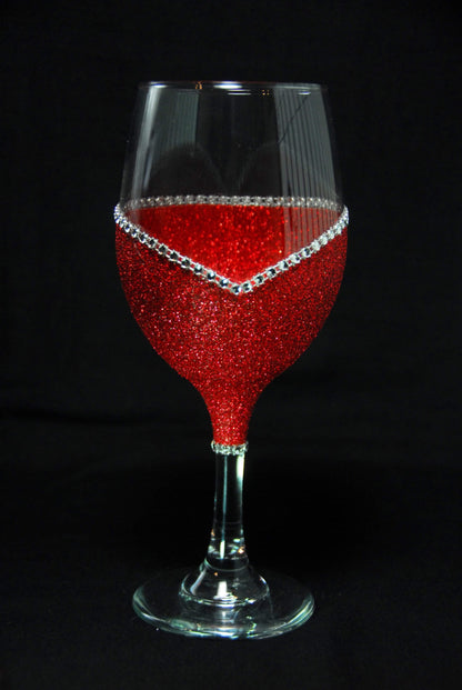 Funny "Confident Bitch" Saying- Bling Stem or Stemless Wine Glasses-Choose your color - Winey Bitches - Wine- Women- K9's