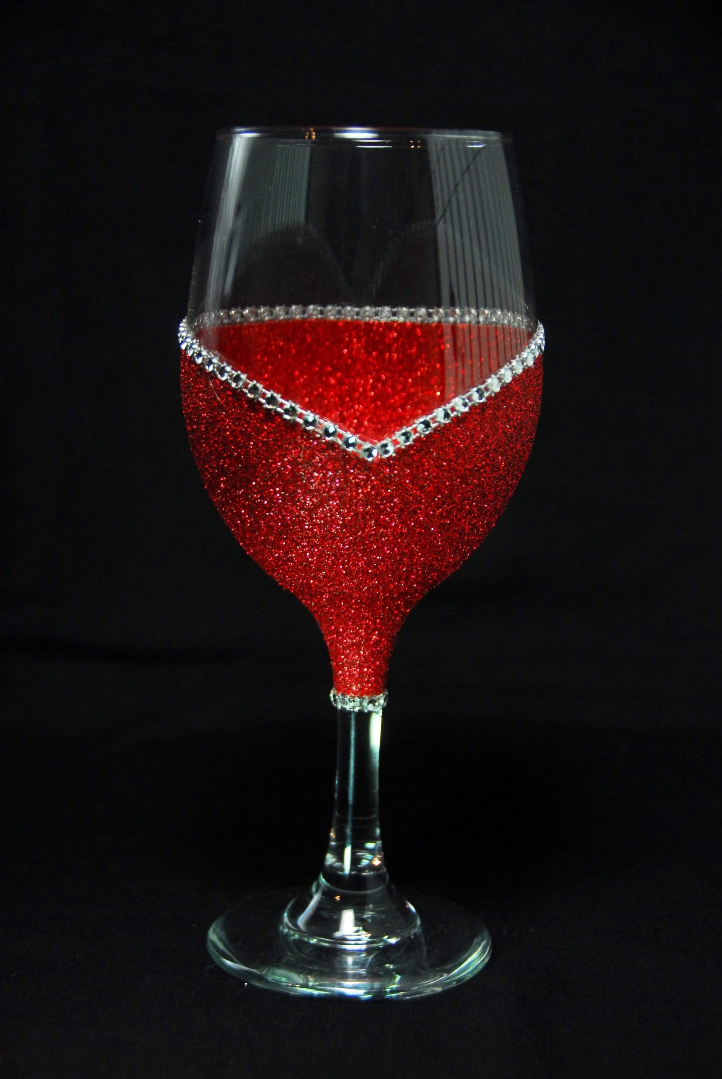 Funny "Horny Bitch" Saying- Bling Stem or Stemless Wine Glasses-Choose your color - Winey Bitches - Wine- Women- K9's