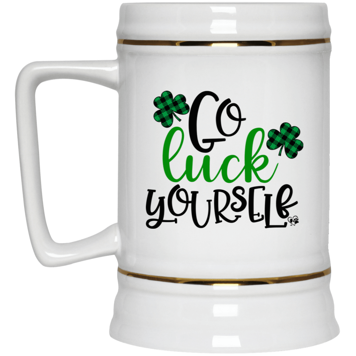 Drinkware White / One Size Winey Bitches Co "Go Luck Yourself" Beer Stein 22oz. WineyBitchesCo