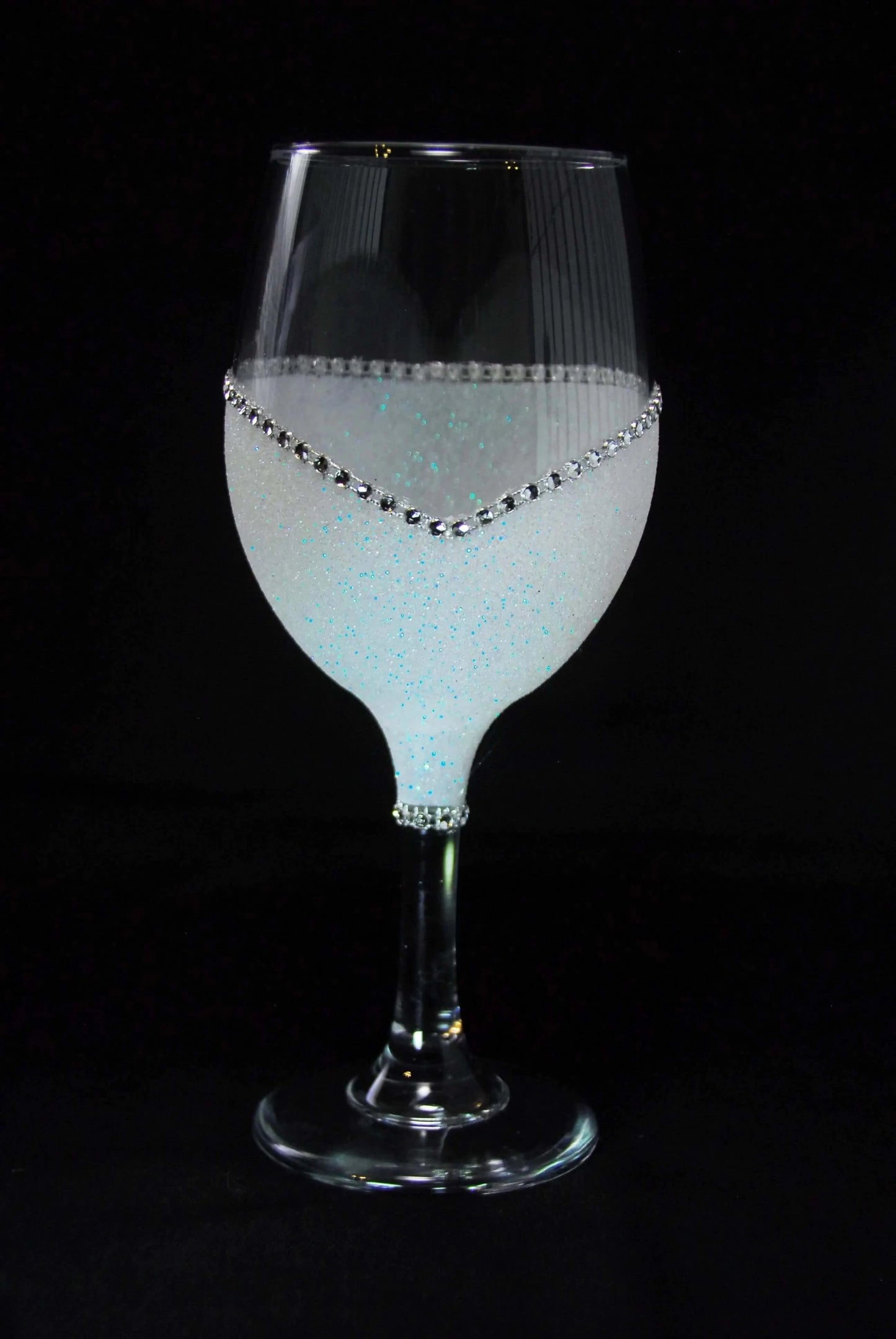 Happy Single Awareness Day " Anti Valentines Day Wine Glass- Choose your color, Stem or Stemless - Winey Bitches - Wine- Women- K9's