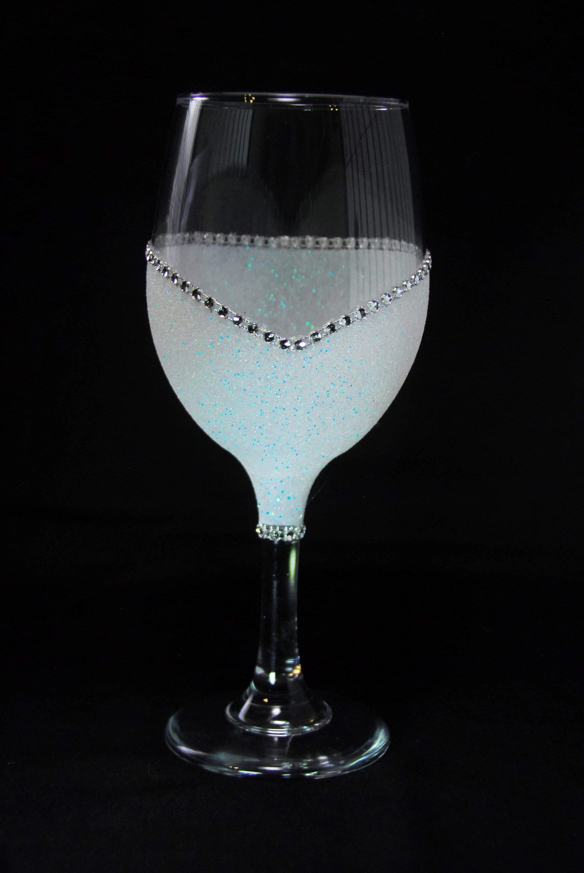 Funny "100% Bitch" Saying- Bling Stem or Stemless Wine Glasses-Choose your color - Winey Bitches - Wine- Women- K9's