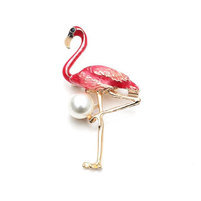 Drinkware Winey Bitches Co A Flamingo Named "Pearl" Tipsy Sip "Magnetic Bling for your Wine Glass" WineyBitchesCo