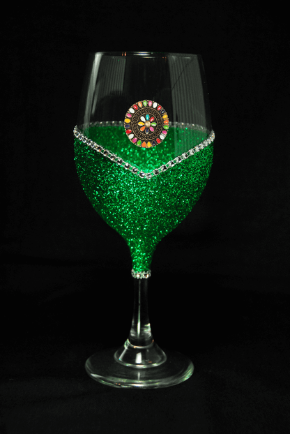 Drinkware Winey Bitches Co Enamel Color Wheel Tipsy Sip "Magnetic Bling for your Wine Glass" WineyBitchesCo